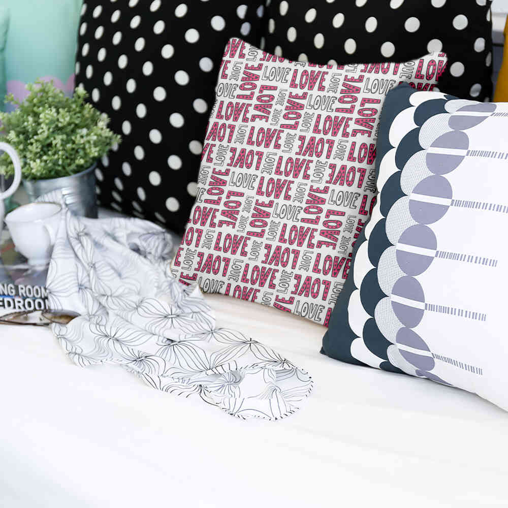 Almohada de salud blanca L.O.V.E