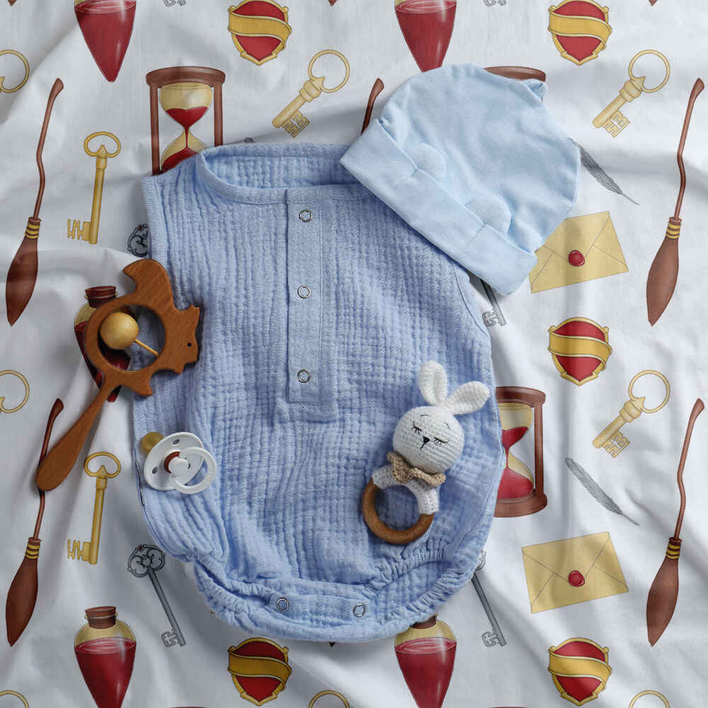 Juego de ropa de cama con manta terapéutica blanca Magic