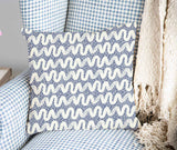 Almohada de salud azul con ondas blancas
