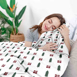 Juego de ropa de cama con manta terapéutica ambiente navideño