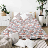 Juego de ropa de cama con manta terapéutica peces grises