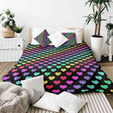 Manta terapéutica original - Funda de algodón con corazones de colores