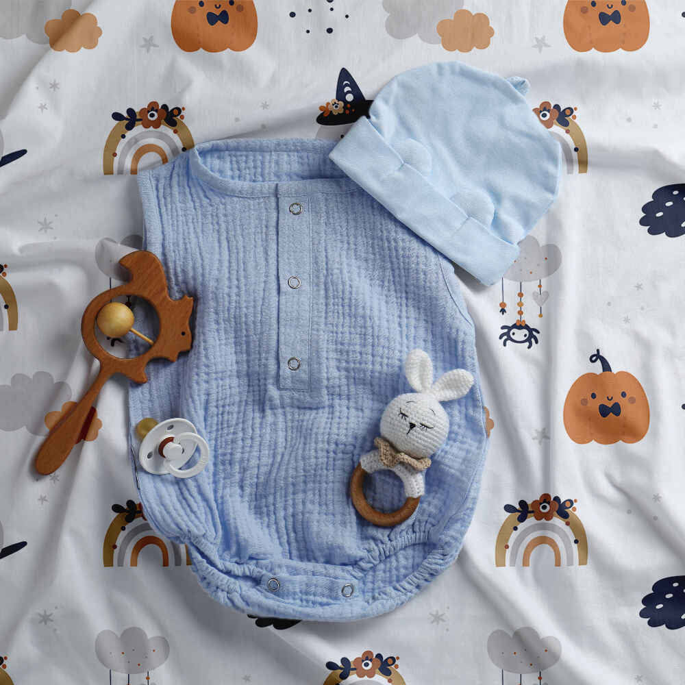 Manta terapéutica original - Funda de algodón blanca otoño