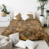 Juego de ropa de cama con mantas terapéuticas hojas de otoño