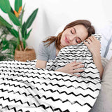 Set de ropa de cama con manta terapéutica blanca ZickZack