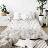 Juego de ropa de cama con manta terapéutica blanco animales tiernos
