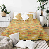 Juego de ropa de cama con mantas terapéuticas naranja con tractores