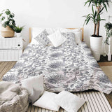 Set de ropa de cama y manta terapéutica gris primavera
