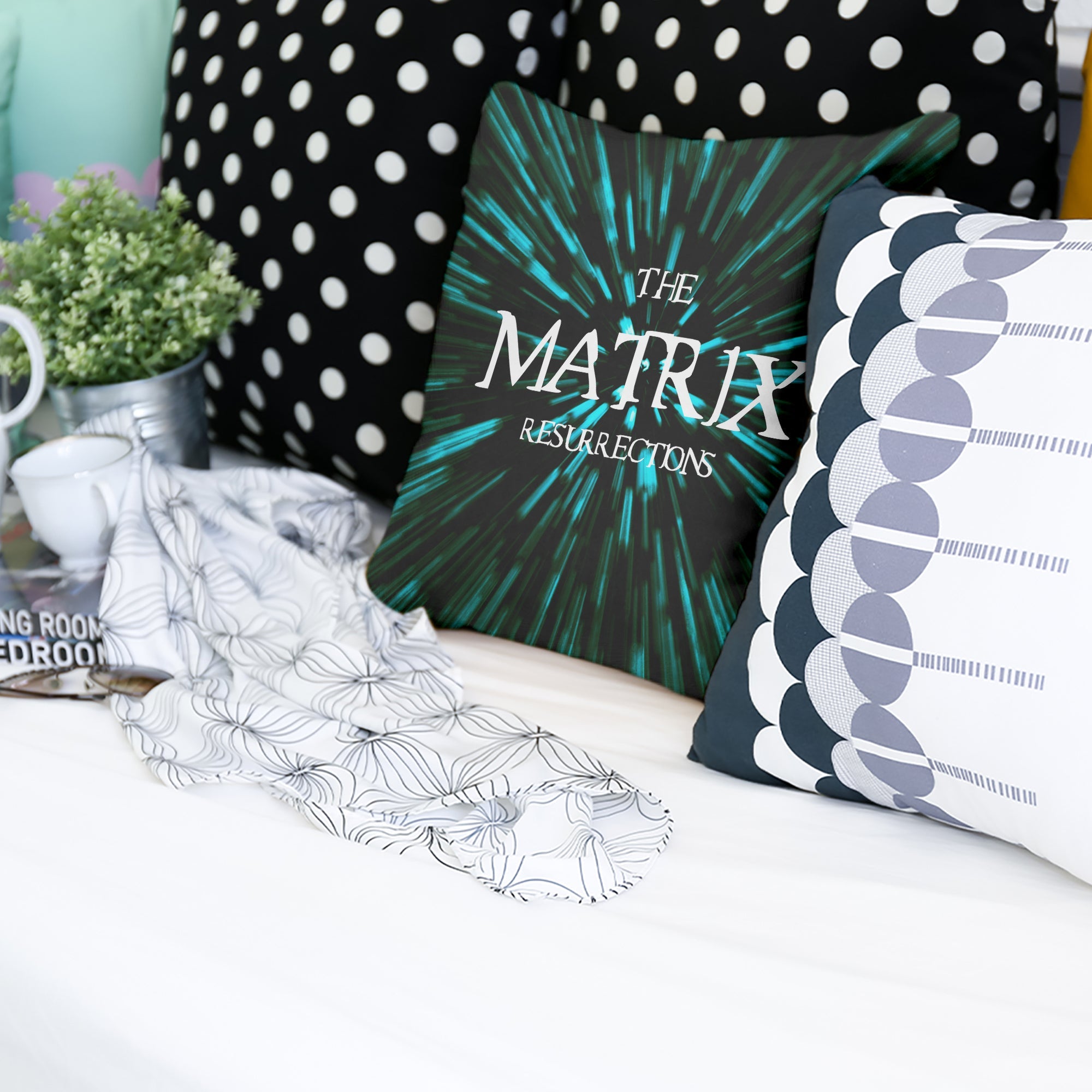 Almohada de salud con inscripción The Matrix