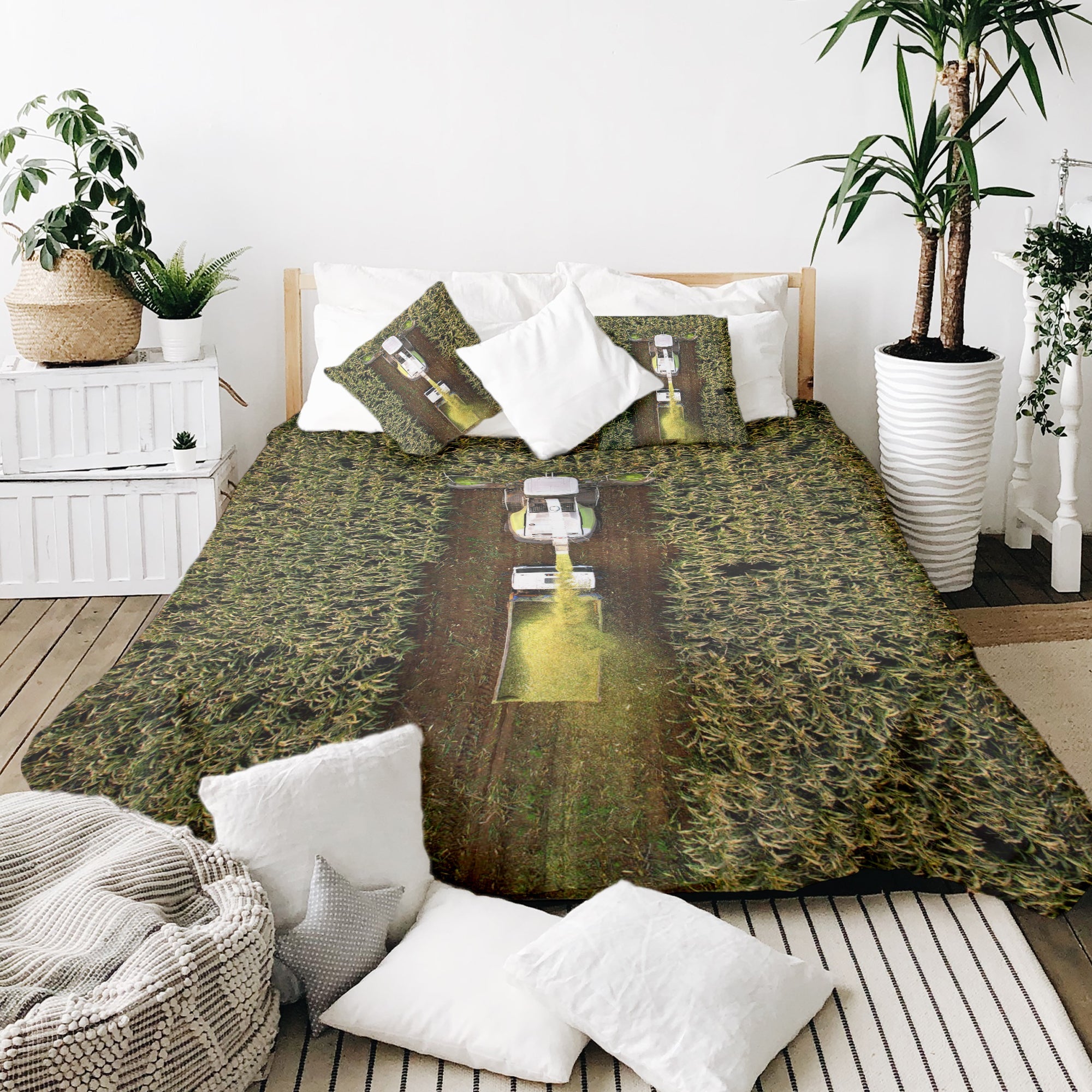 Original Therapiedecke - Juego de Ropa de Cama de Algodón Campo Verde