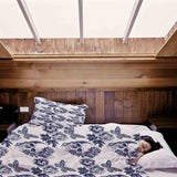 Set de ropa de cama con manta terapéutica flores calavera