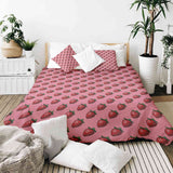 Manta terapéutica original - Funda de algodón rosa con fresas
