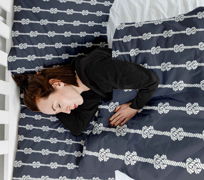 Set de ropa de cama con manta terapéutica nudo marinero