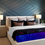 Set de ropa de cama con mantas terapéuticas moradas con formas