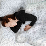 Set de ropa de cama con manta terapéutica gris con hiedra