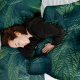 Set de ropa de cama con manta terapéutica Hojas verdes