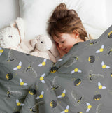 Juego de ropa de cama con manta terapéutica gris Sombrero mágico