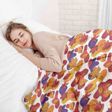 Juego de ropa de cama con mantas terapéuticas y manchas de colores