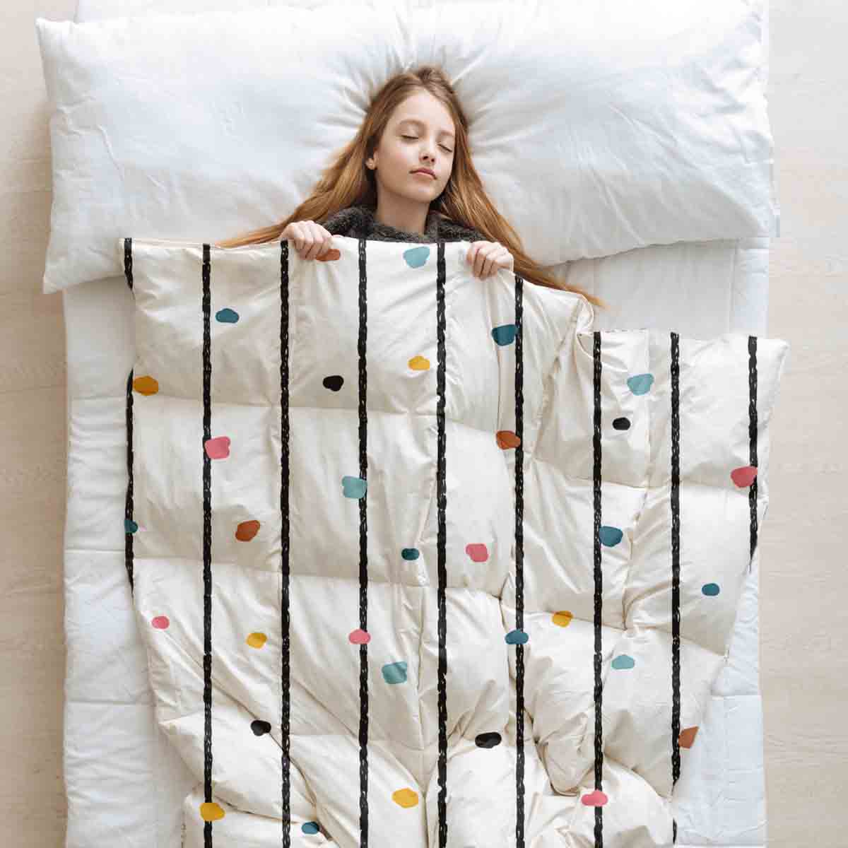 Manta terapéutica original - Funda de algodón con puntos de colores