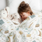 Set de ropa de cama con manta terapéutica blanca cosas mágicas
