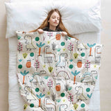 Set de ropa de cama con mantas terapéuticas y dinosaurios coloridos