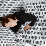 Juego de ropa de cama con manta terapéutica Joker negro y blanco