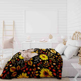 Set de ropa de cama con manta terapéutica y girasol