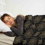 Set de ropa de cama con manta terapéutica negro estrella de Navidad