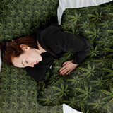 Set de ropa de cama con manta terapéutica de hoja de cáñamo