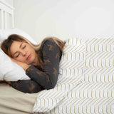 Set de ropa de cama Therapiedecken con forma de V dorada