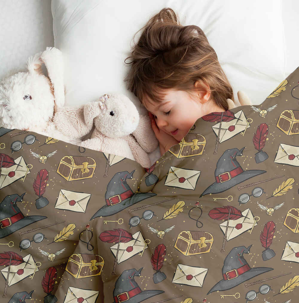 Set de ropa de cama con manta terapéutica y sombrero parlante