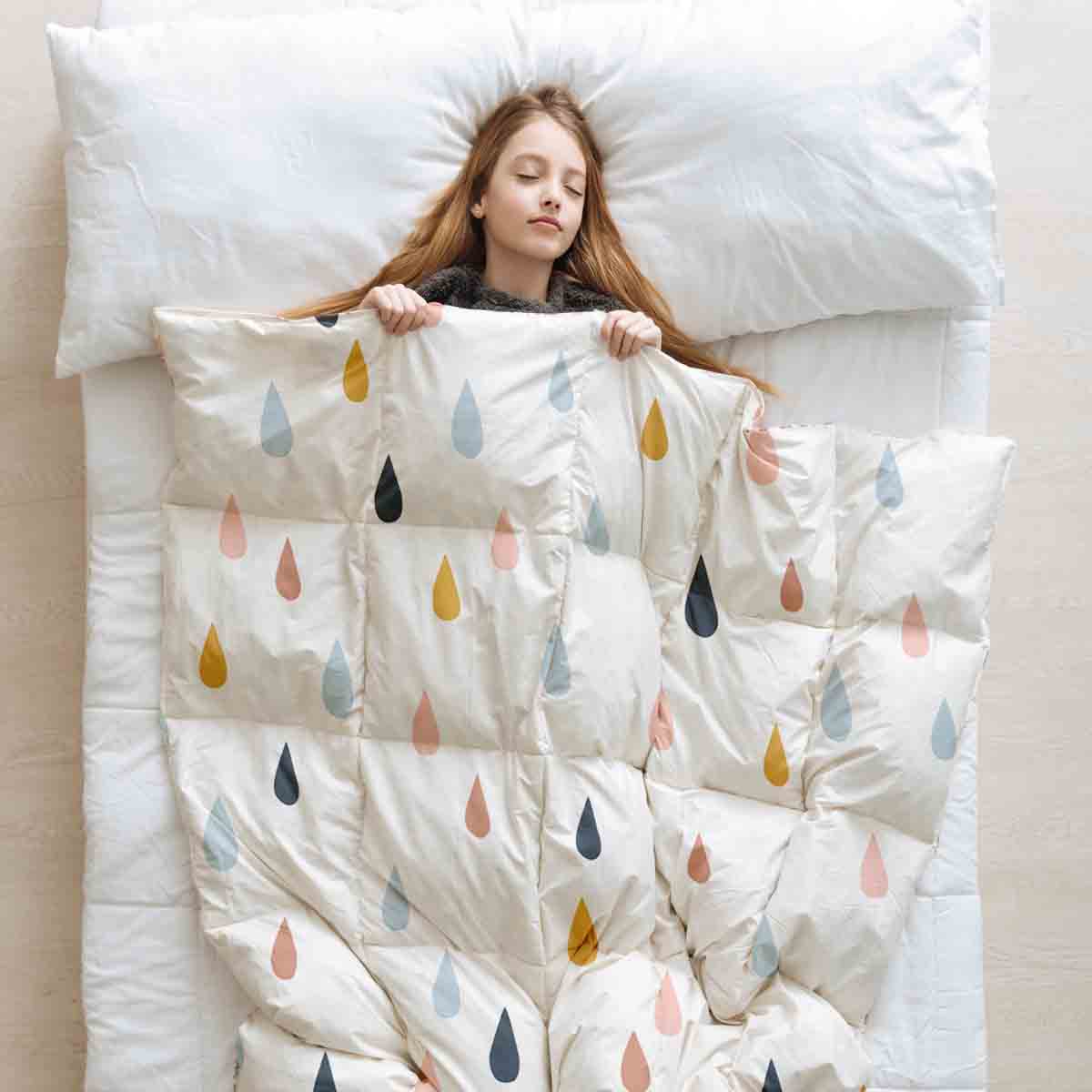 Manta terapéutica original - Funda de algodón con gotas de colores