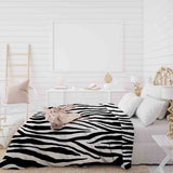 Set de ropa de cama con manta terapéutica estampado de cebra