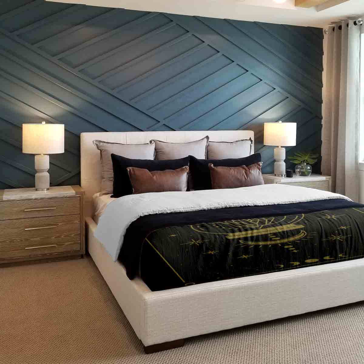 Juego de ropa de cama con manta terapéutica y bola de cristal