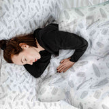 Juego de ropa de cama con manta terapéutica mazorca de maíz gris