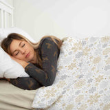 Juego de ropa de cama Therapeidecken con copos de nieve claros