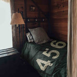 Set de ropa de cama y manta terapéutica verde 456