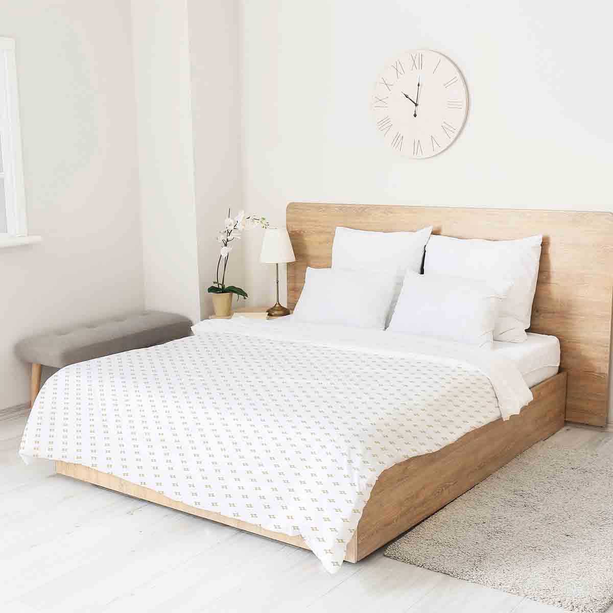Juego de ropa de cama con pequeñas rombos de mantas terapéuticas