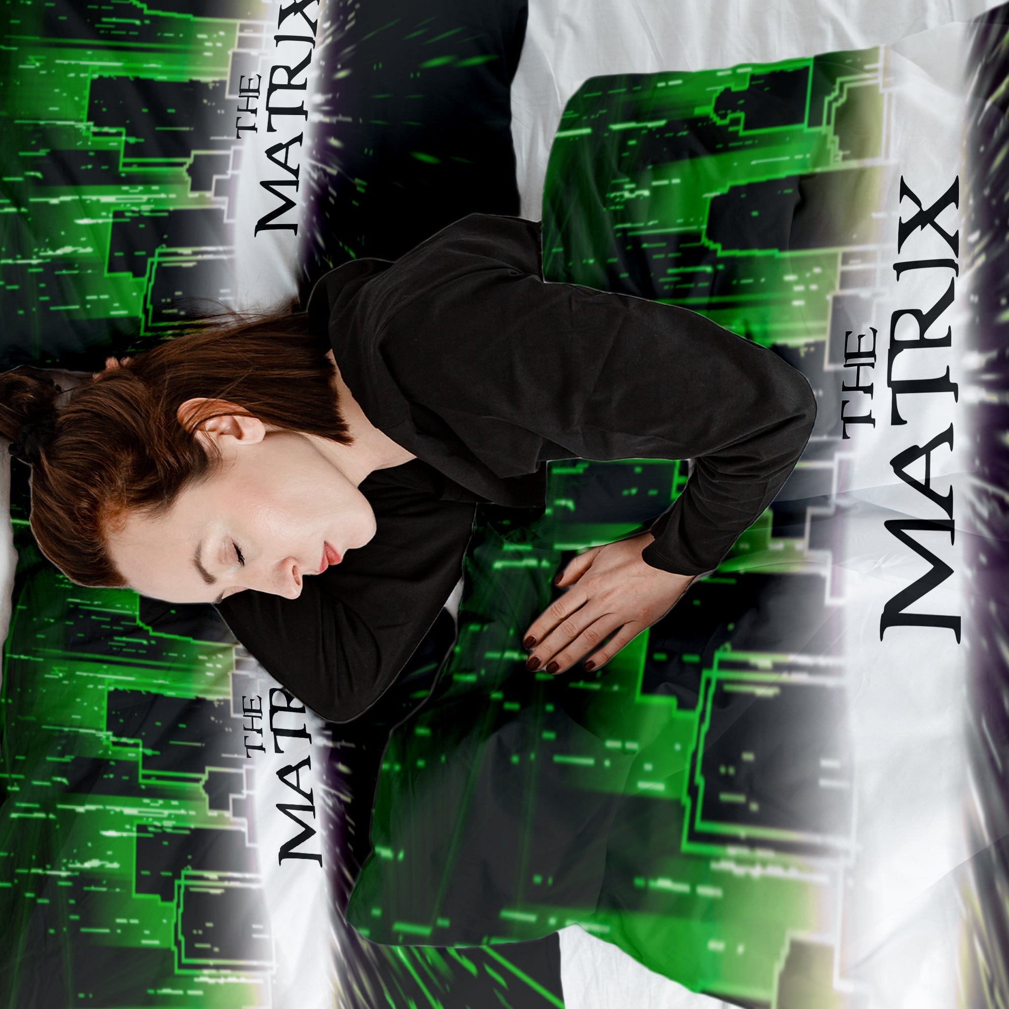 Set de ropa de cama con manta terapéutica Ciudad The Matrix