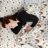 Set de ropa de cama con mantas terapéuticas blancas con gallinas
