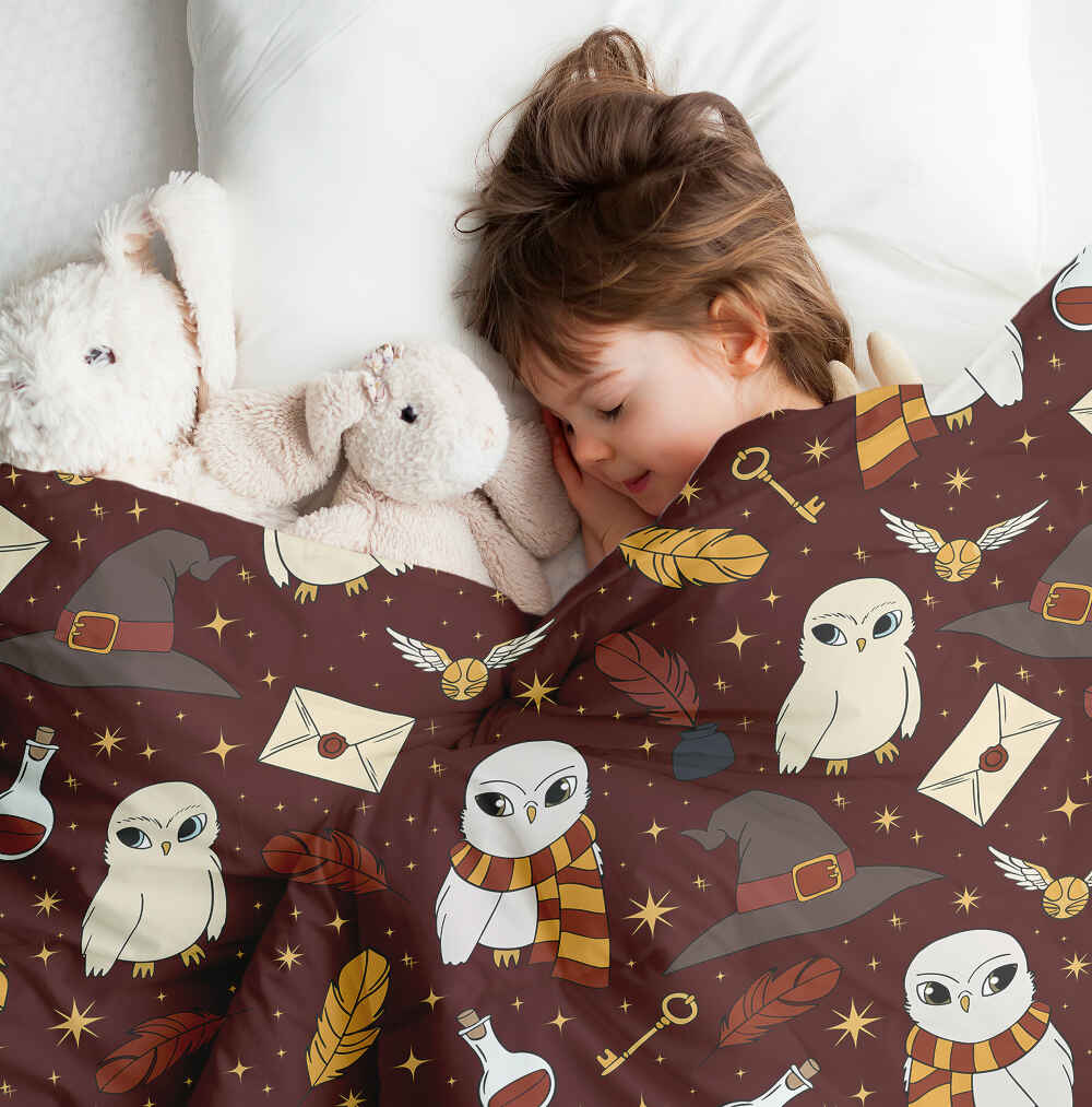 Set de ropa de cama con manta terapéutica marrón Hedwig