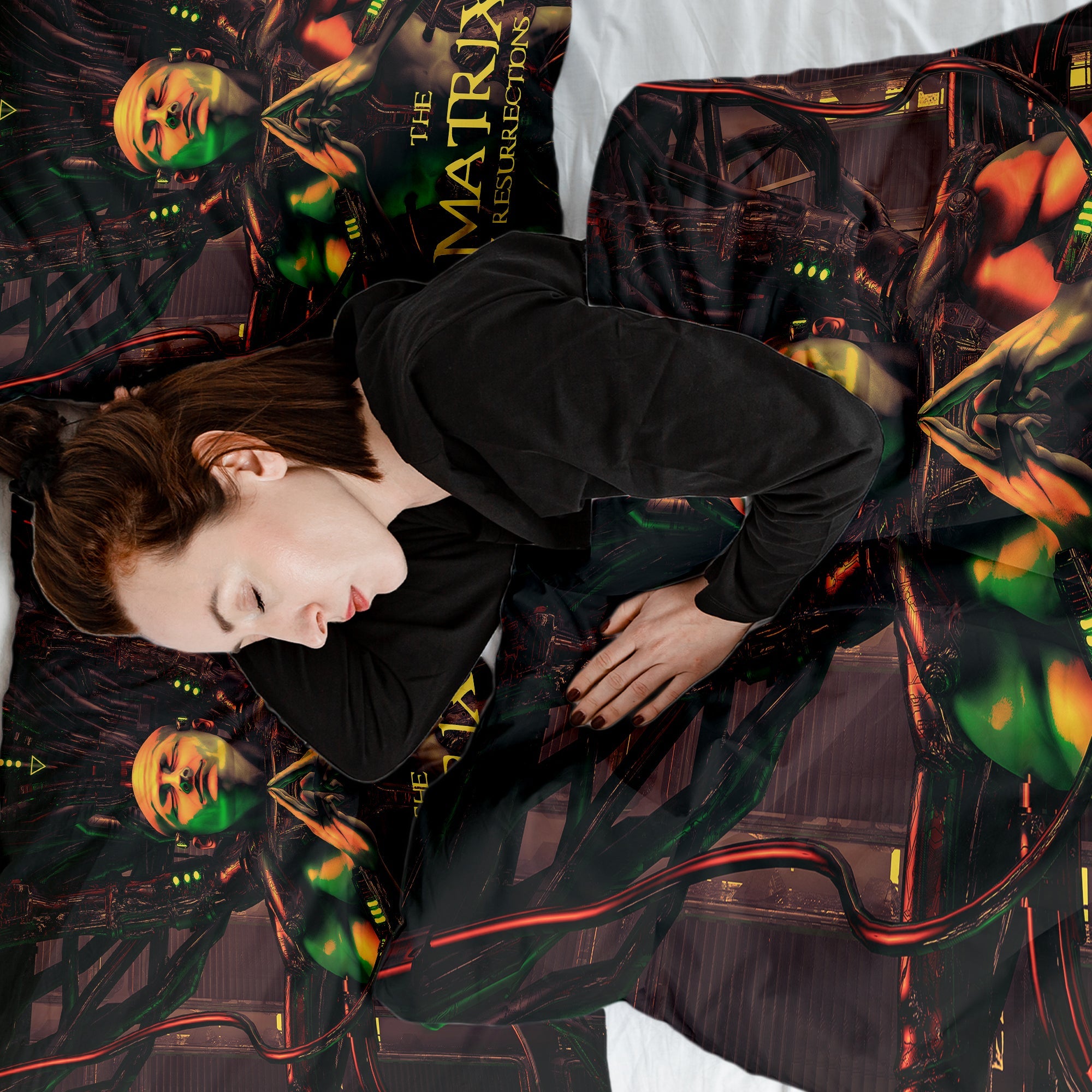 Juego de ropa de cama con manta terapéutica marrón Matrix