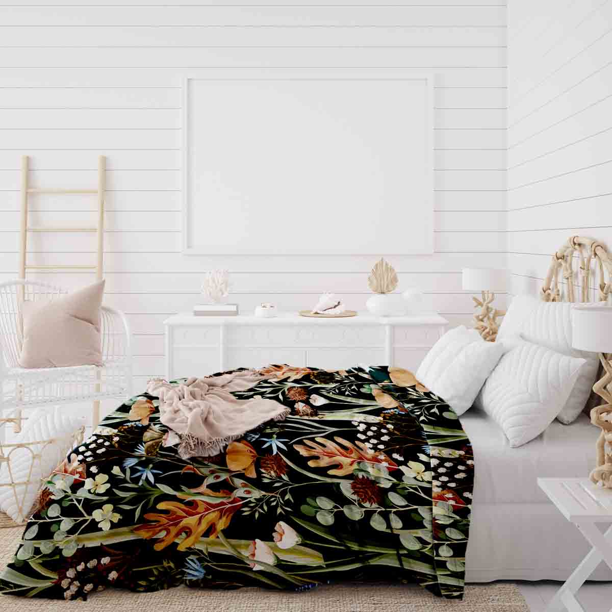 Set de ropa de cama con manta terapéutica Pradera de otoño