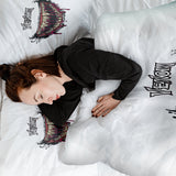 Set de ropa de cama con manta terapéutica blanca Venom