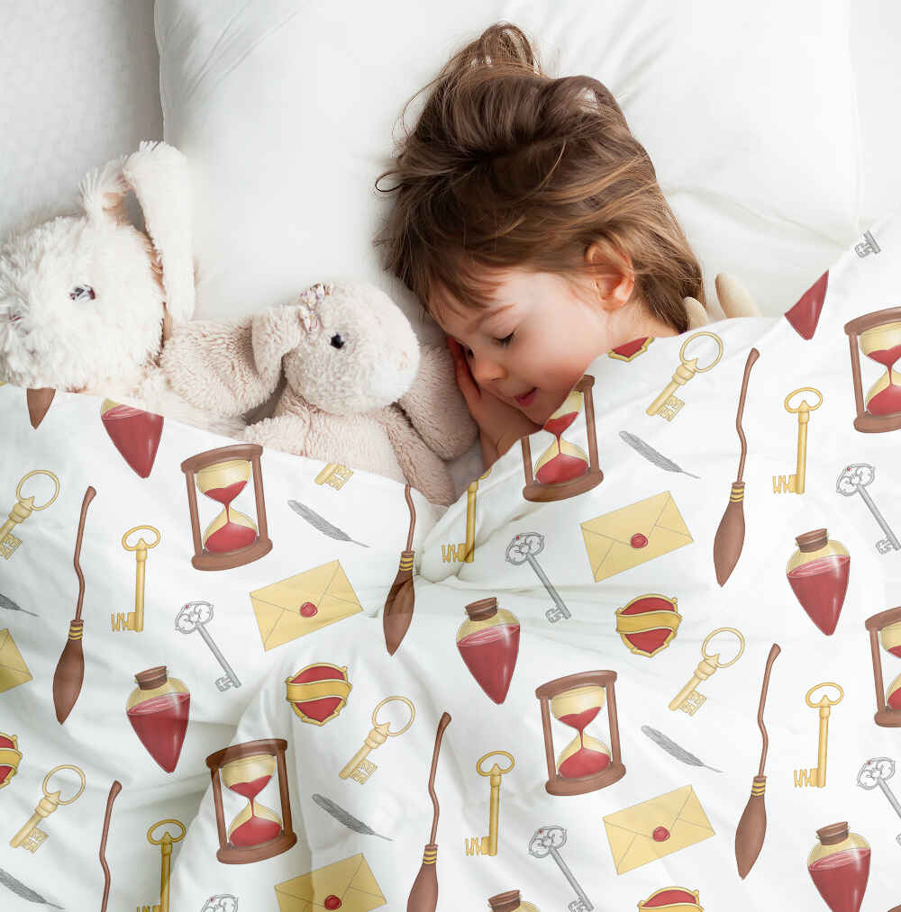 Juego de ropa de cama con manta terapéutica blanca Magic