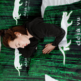 Manta terapéutica original - Funda de algodón verde Déjà-Vu