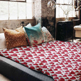 Manta terapéutica original - Funda de algodón Corazones rojos