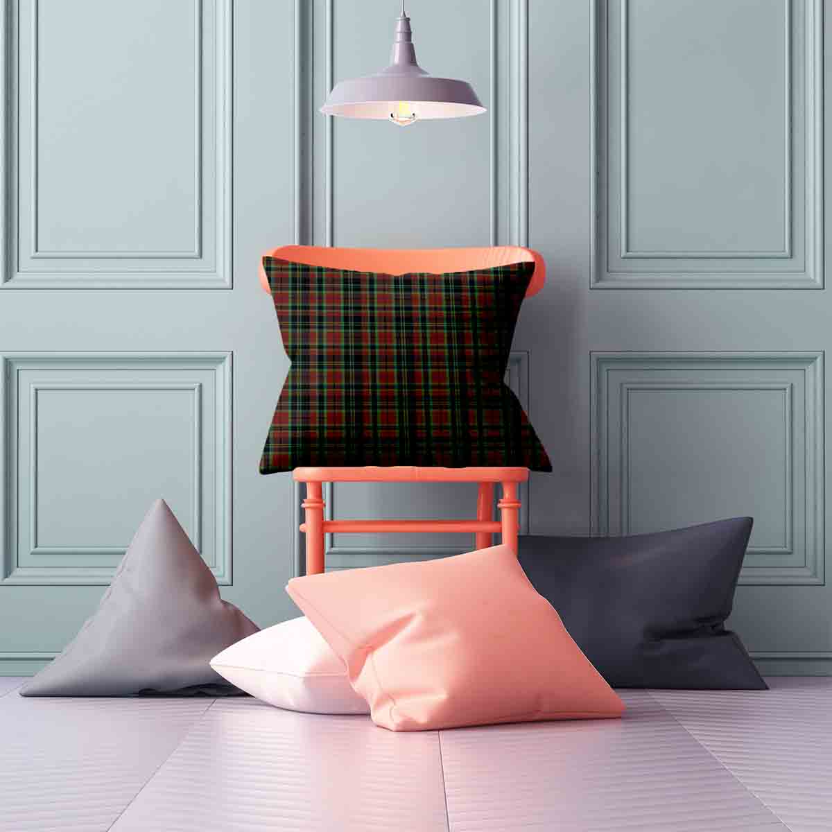 Almohada de salud con cuadro navideño