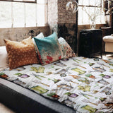 Set de ropa de cama con manta terapéutica blanca para jardinería