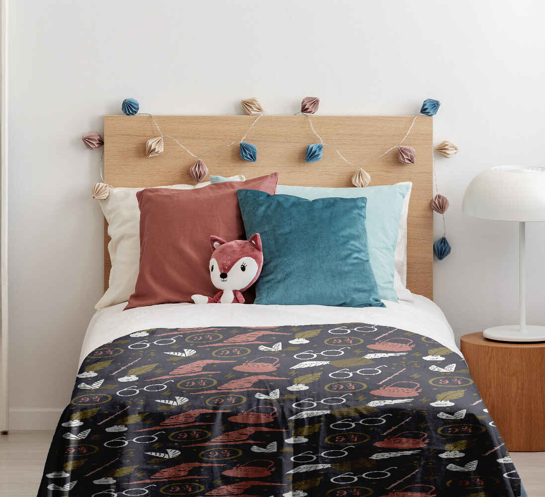 Juego de ropa de cama con manta terapéutica negro magia